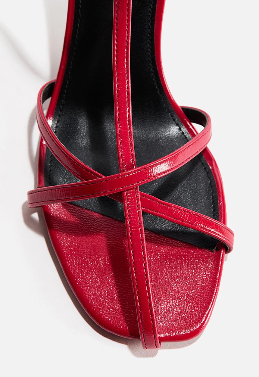 H&M - Heeled strappy sandals - bright red
