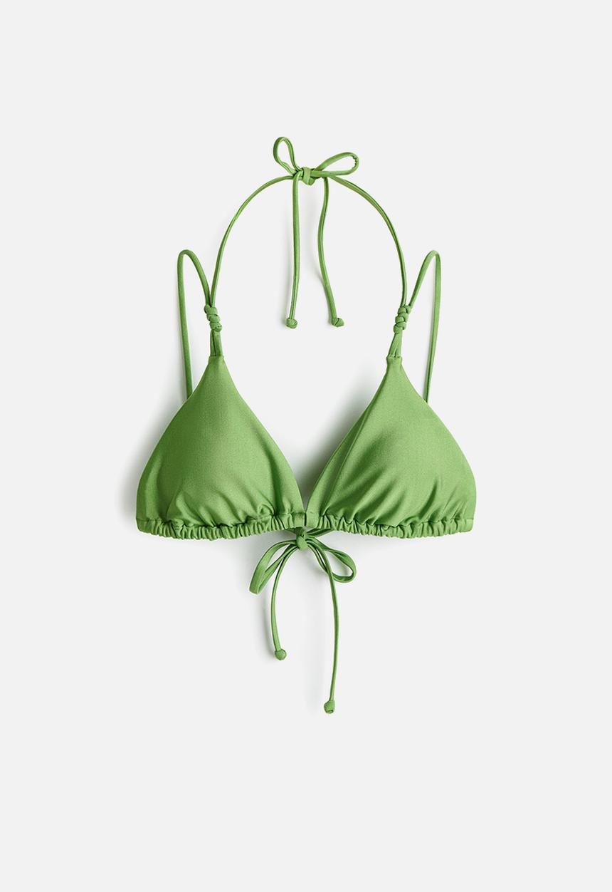 H&M - Padded triangle bikini top - green