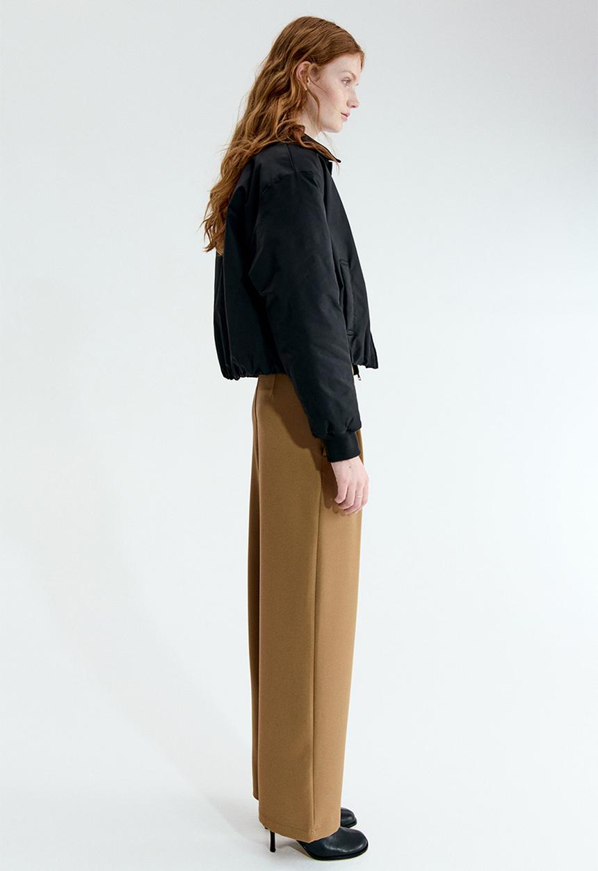 H&M - Wrapover tailored trousers - dark beige