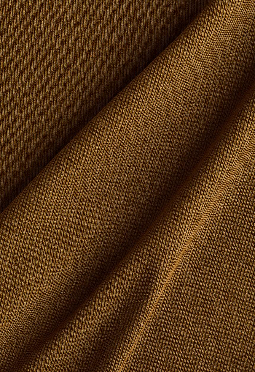 H&M - Ribbed T-shirt - dark khaki green