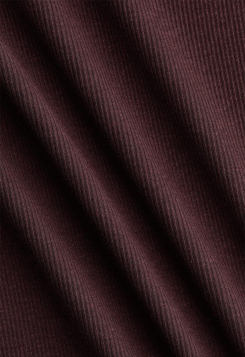 H&M - Ribbed T-shirt - dark brown