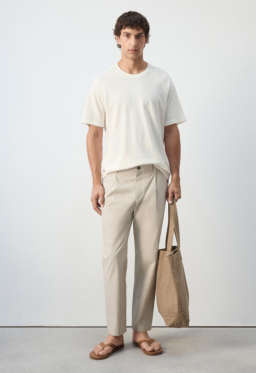 MANGO - Trousers Jon - Camel