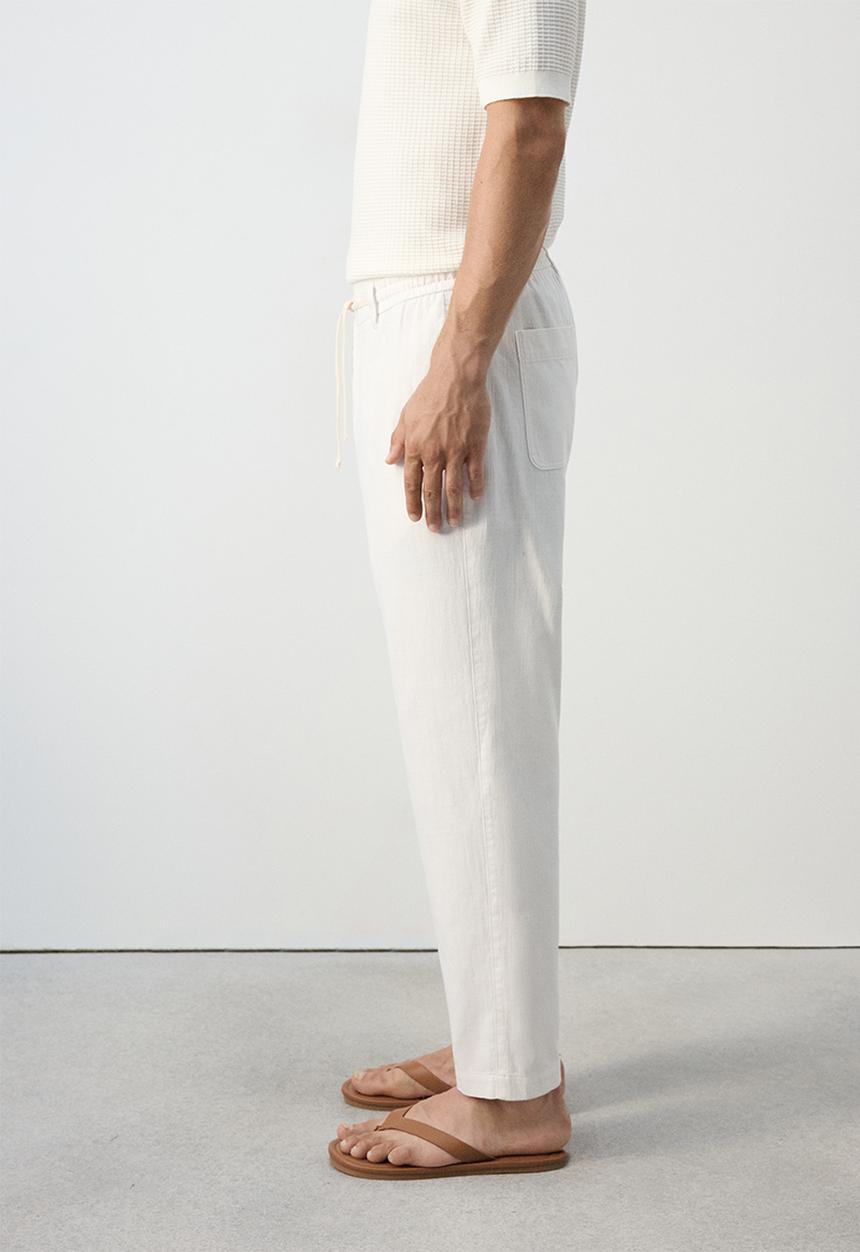 MANGO - Trousers Onix - Offwhite