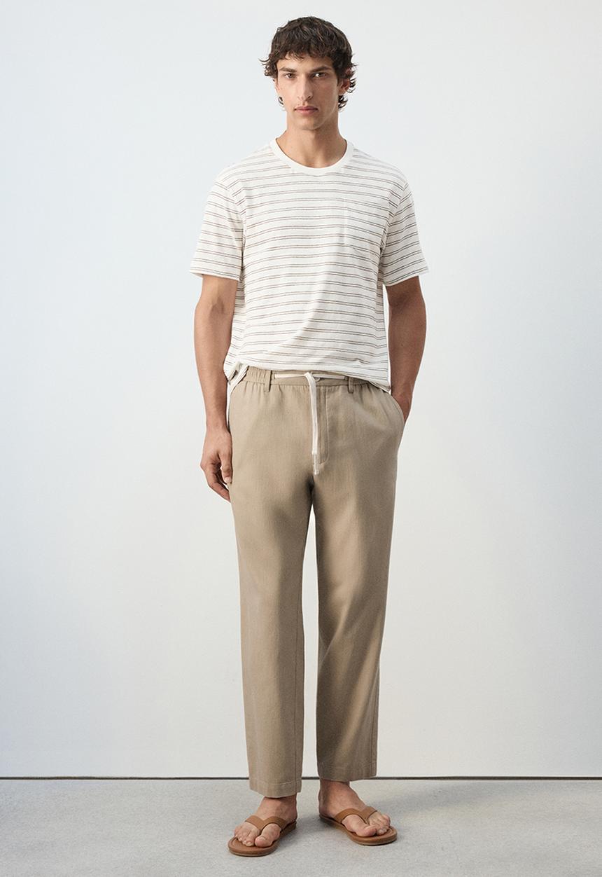 MANGO - Trousers Onix - Beige