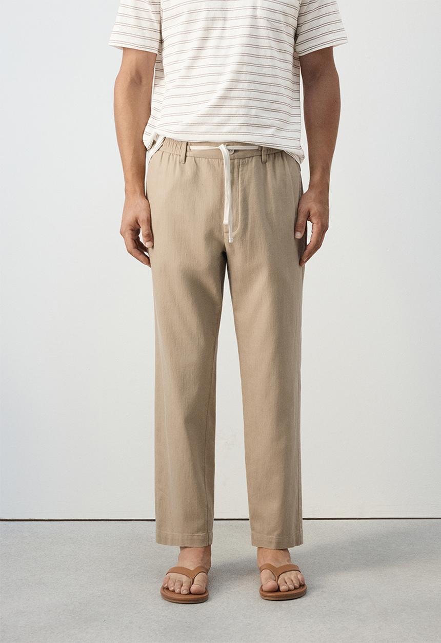 MANGO - Trousers Onix - Beige
