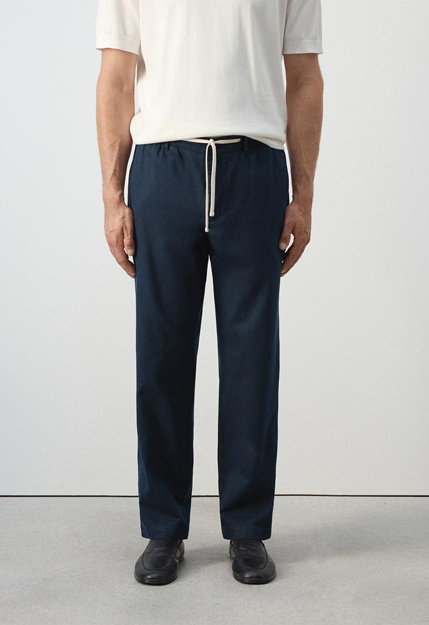 MANGO - Trousers Onix - Navy