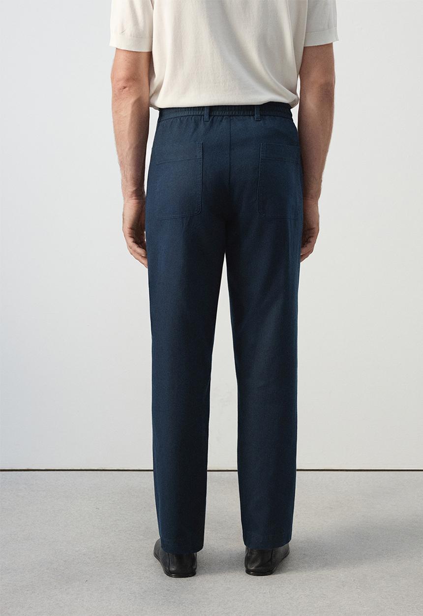 MANGO - Trousers Onix - Navy