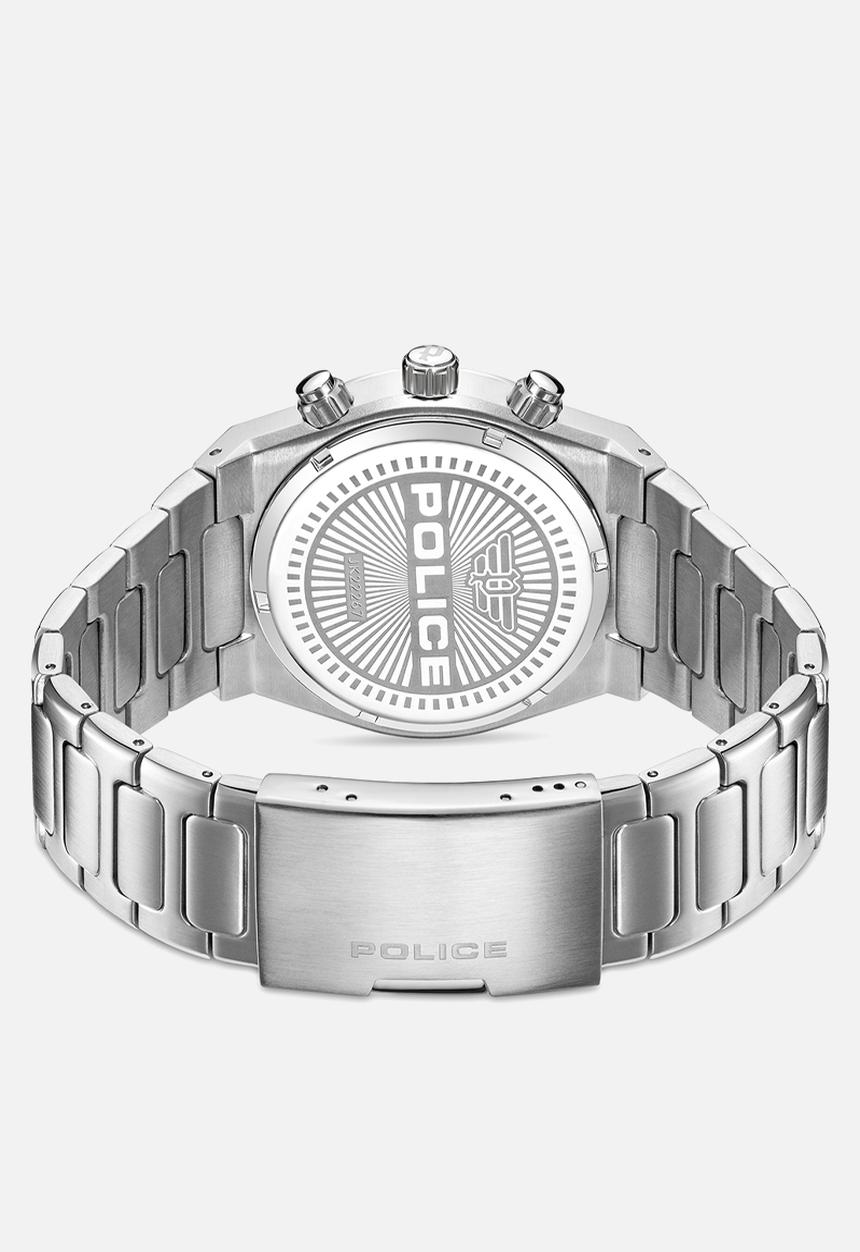 Police - Steel Case Green Dial Steel Bracelet Strap - Green & Silver