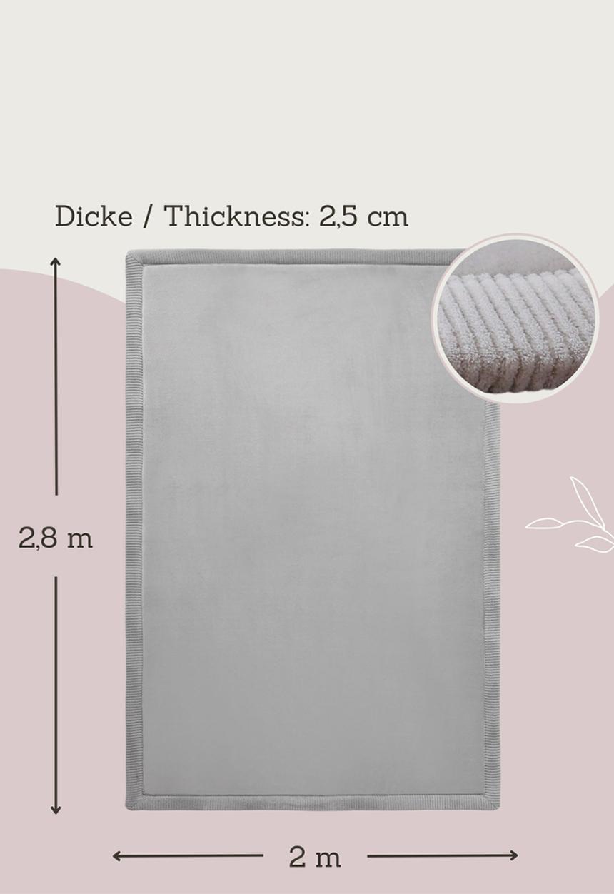 Hakuna Matte - CloudSoft Play Mat Carpet  - light grey 