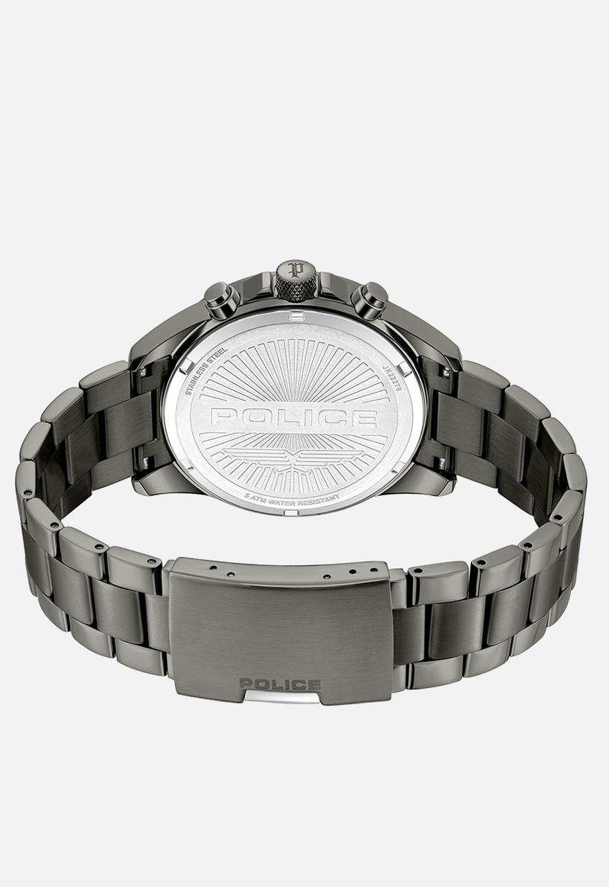 Police - IP Gun Case Grey Dial IP Gun SS Bracelet Strap - Grey