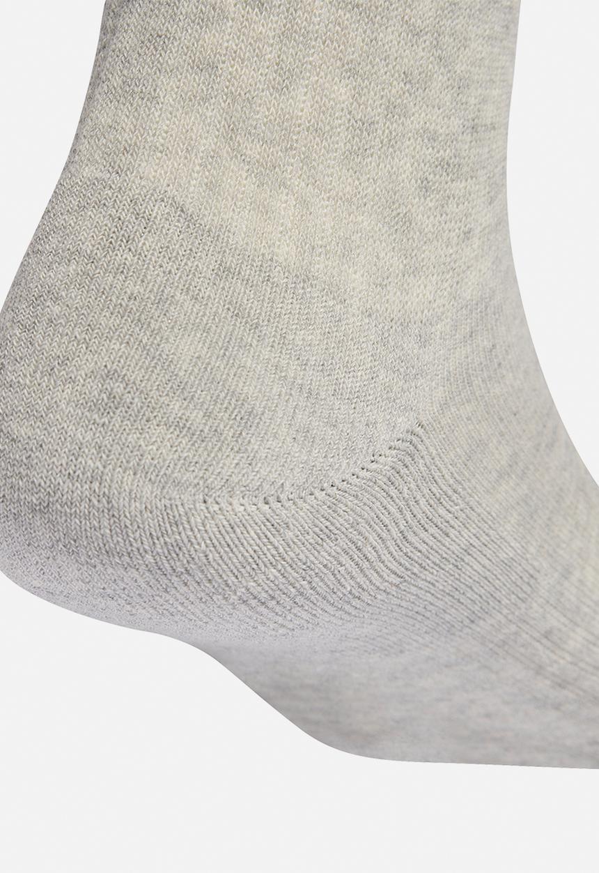adidas Performance - 3-Stripes Cushioned Crew Socks 3pk - Medium grey heather/white/black