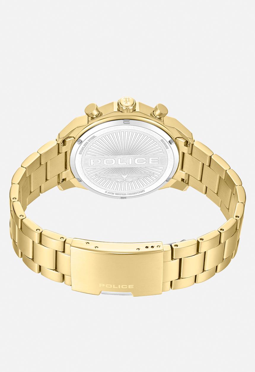 Police - IP Gold Case Black Dial IP Gold Bracelet Strap - Gold