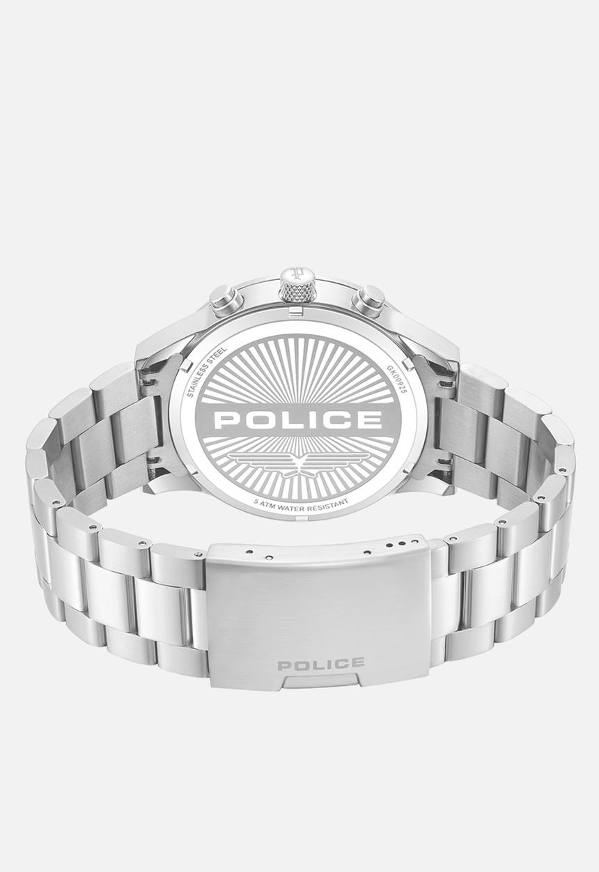 Police - Steel Case Blue Dial Steel Bracelet Strap - Blue & Silver