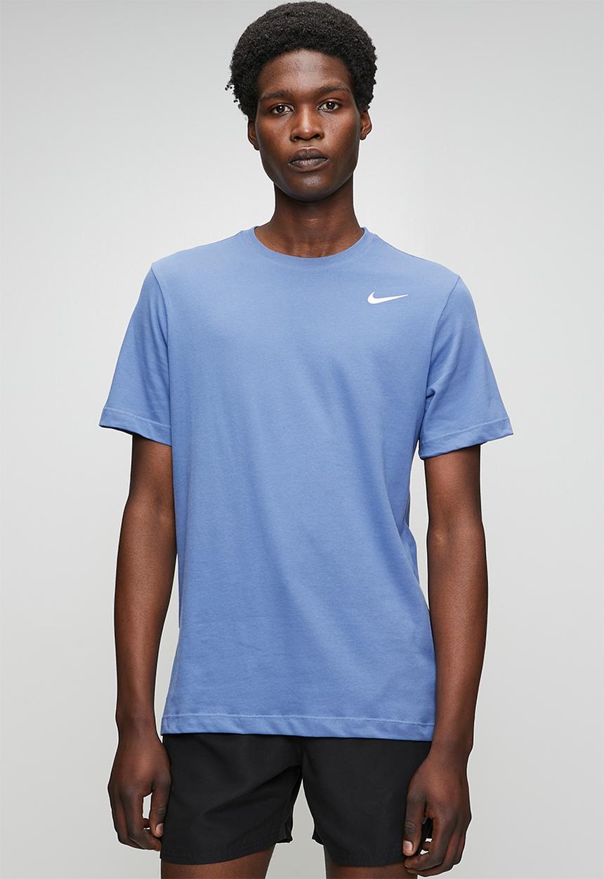 Nike -  Dri-FIT  Fitness/Training T-Shirt - Indigo Storm/White