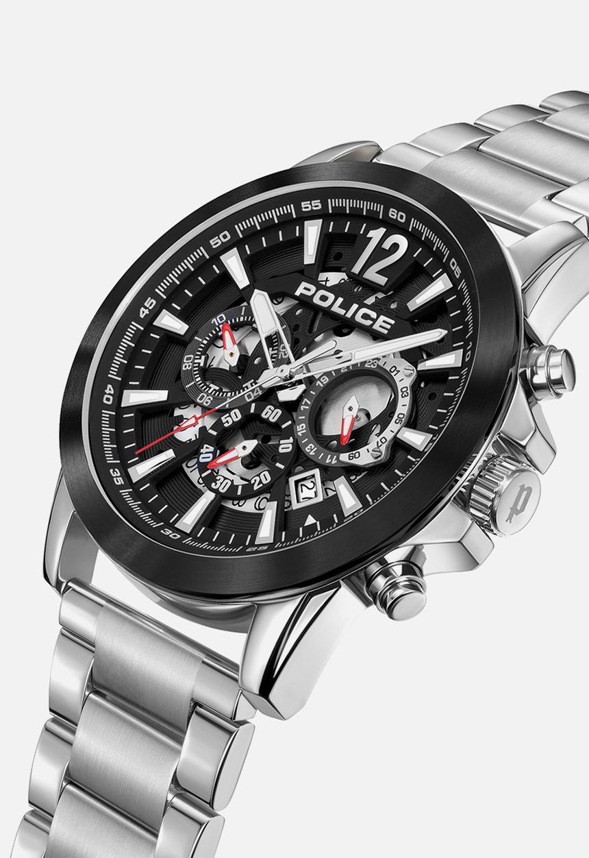 Police - Steel Case Dial Steel Strap - Black & Silver