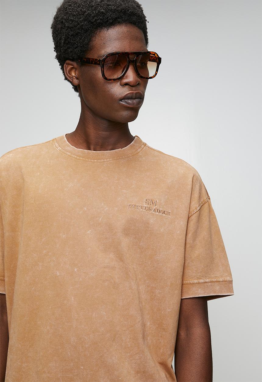 Steve Madden -  Carl Crew Neck T-Shirt - Neutral
