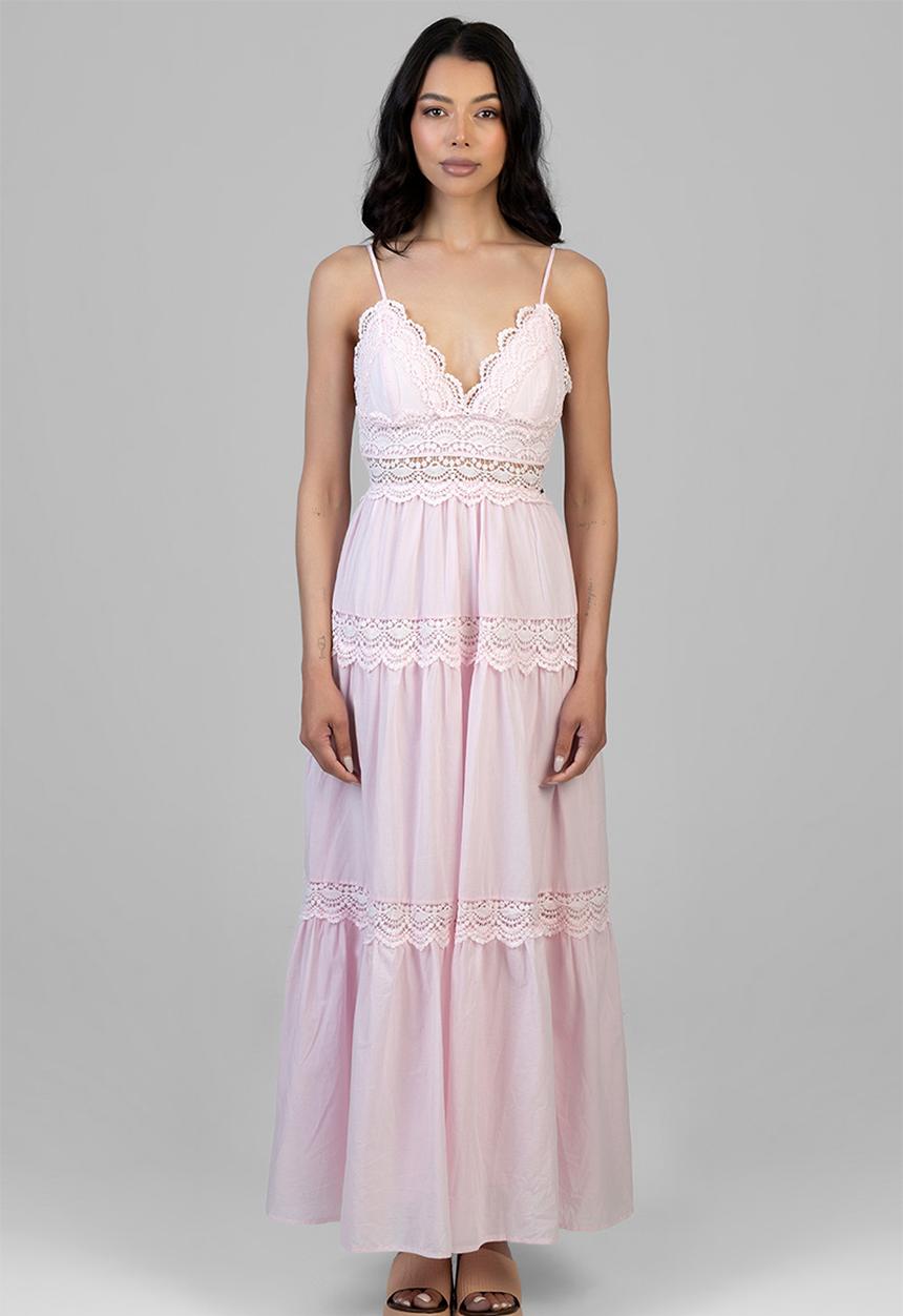 SISSY BOY - Aurelia Tiered Maxi Dress - Baby Pink