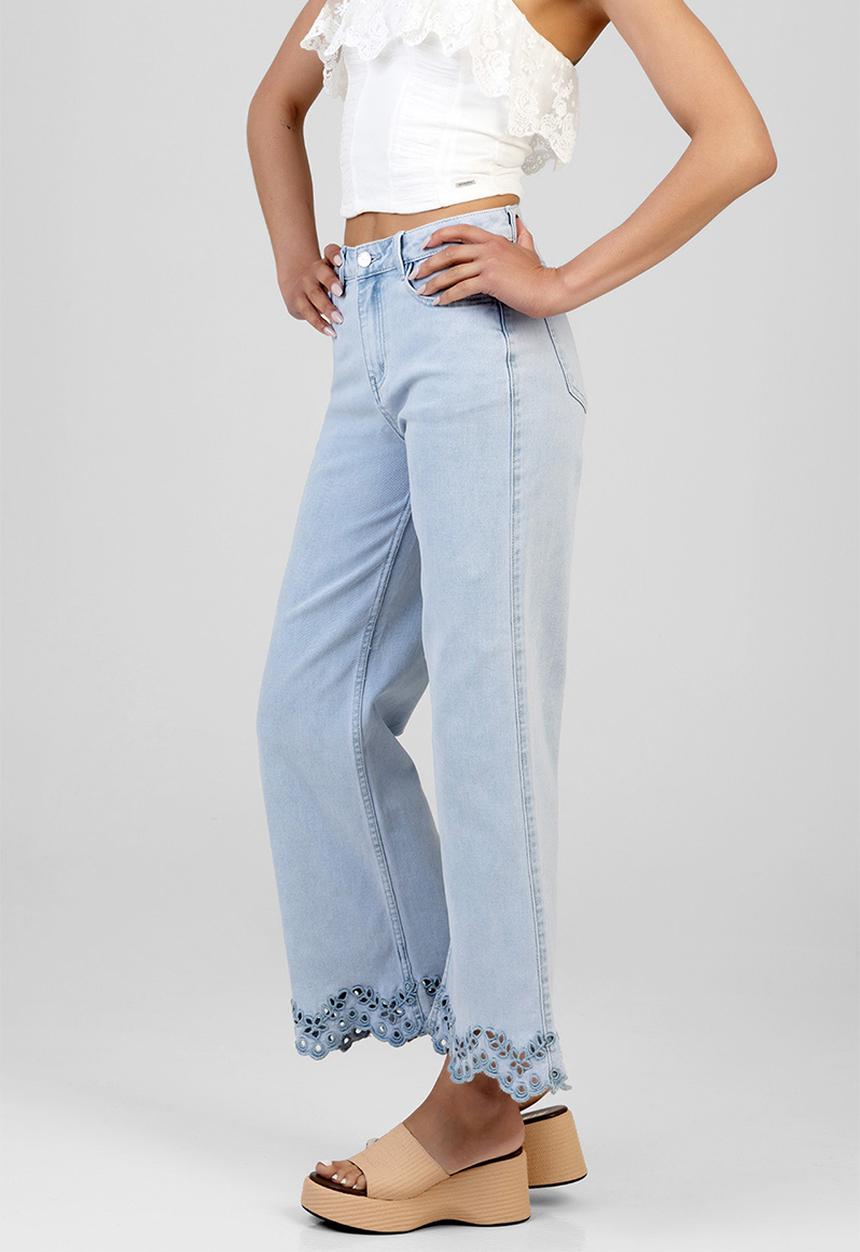 SISSY BOY - Alexus Cropped Wide Leg Jeans - Light Vintage