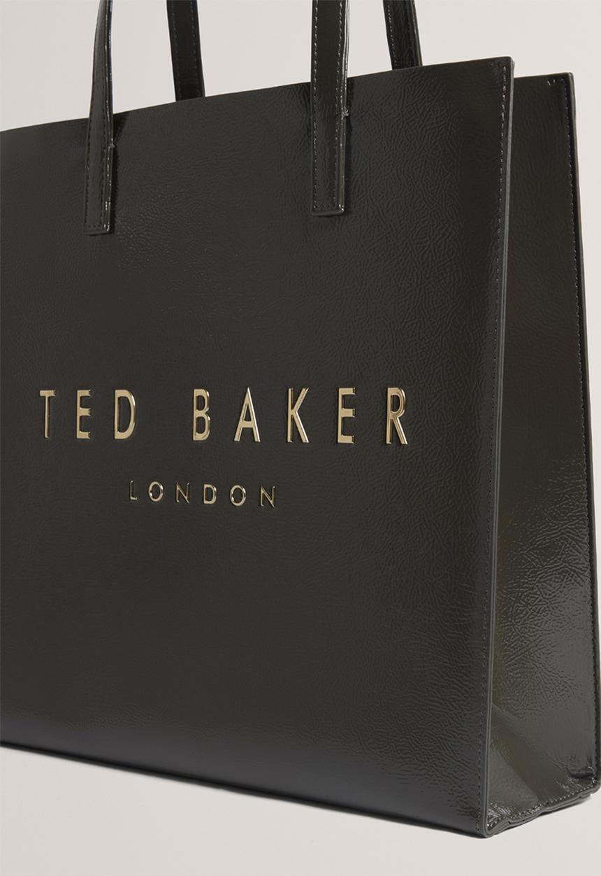 Ted Baker - Crinkon Crinkle Large Icon Bag - Mid-Grey