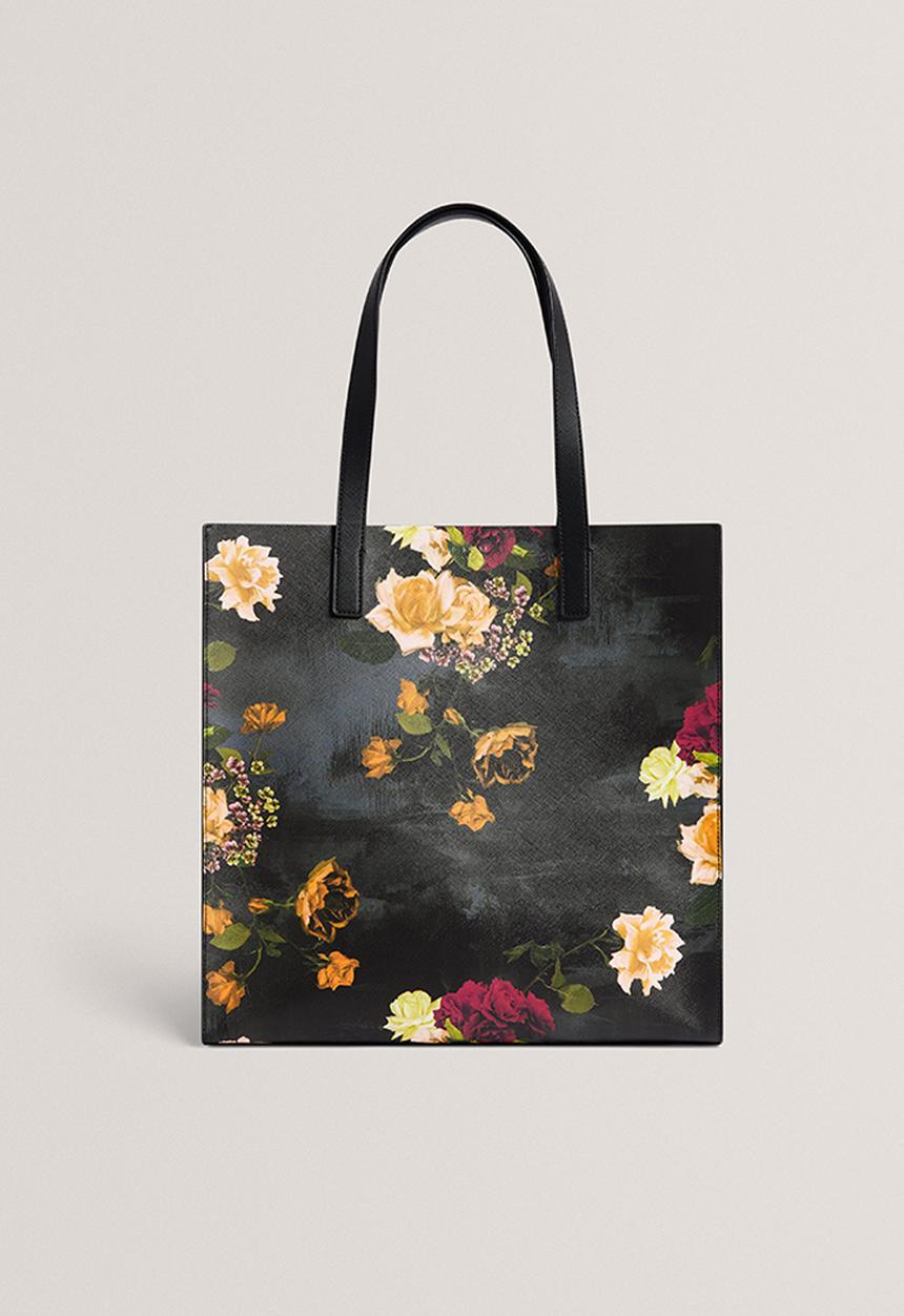 Ted Baker - Opicon: Floral Printed Large Icon - Black