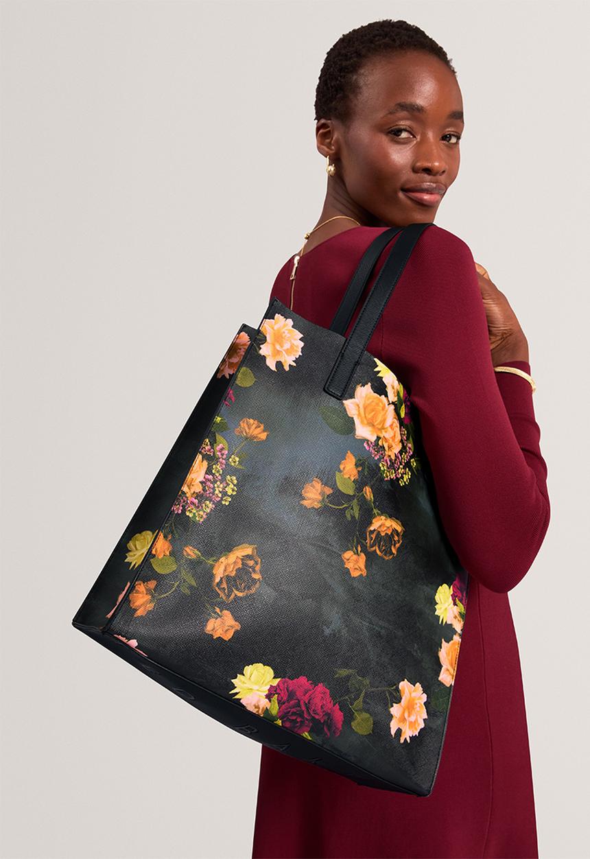 Ted Baker - Opicon: Floral Printed Large Icon - Black