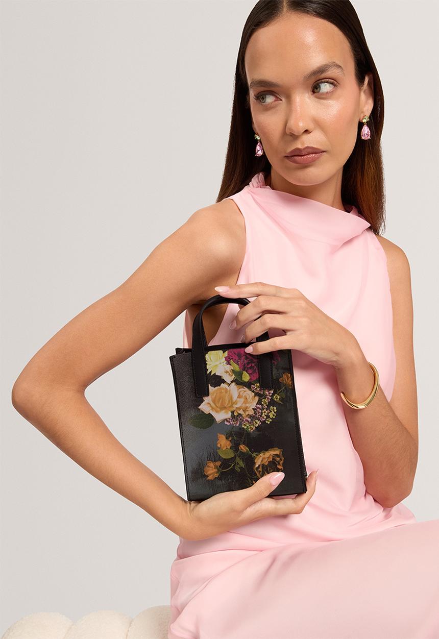 Ted Baker - Vecon: Floral Printed Mini Icon - Black