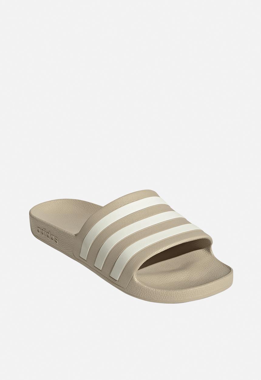 adidas Originals - Adilette Aqua - Khaki Three/Off White/Off White