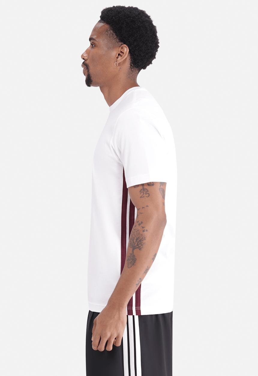 adidas Performance - 3-Stripe SJ Tee  - white/maroon