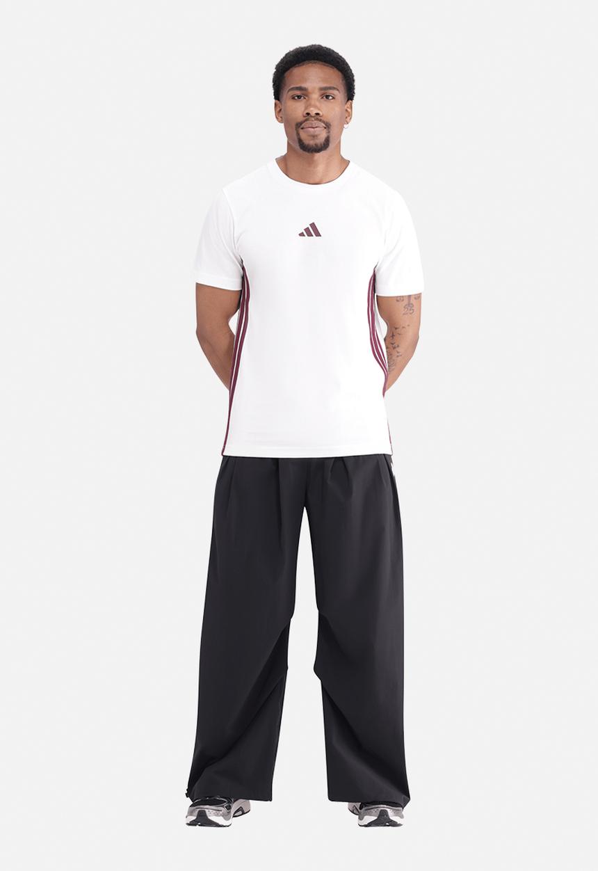adidas Performance - 3-Stripe SJ Tee  - white/maroon