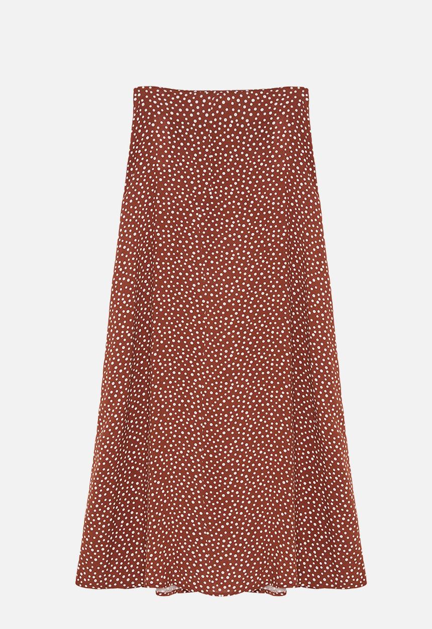 Trendyol - Polka Dot Skirt - Brown