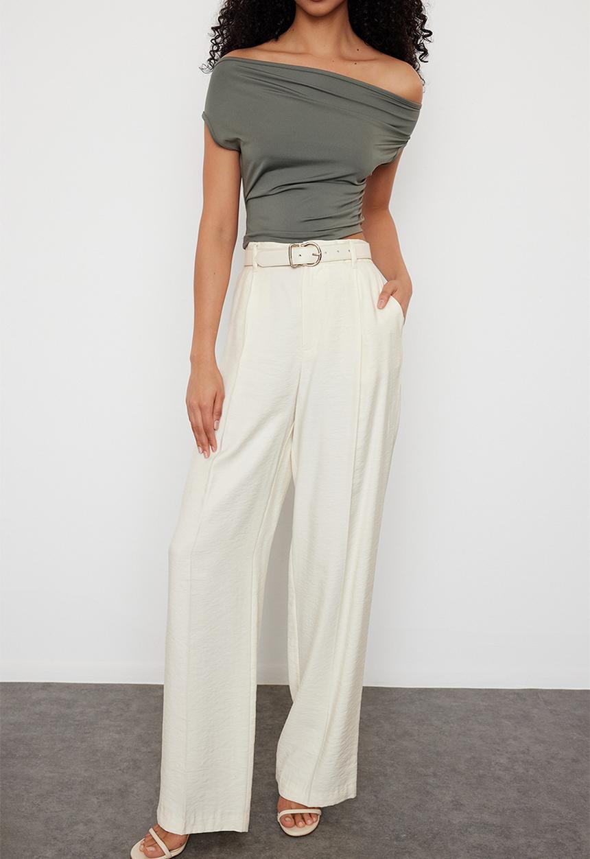 Trendyol - Knitted Blouse - Khaki