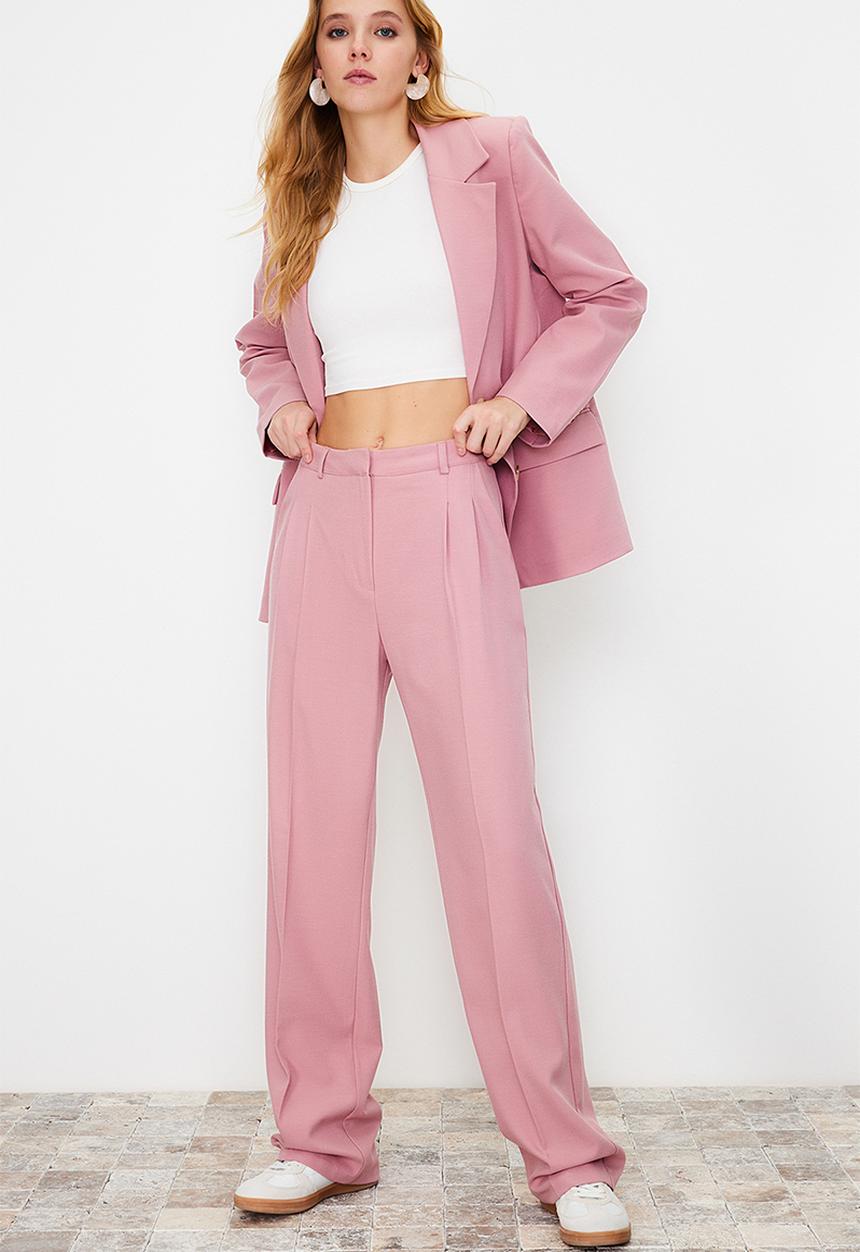 Trendyol - Limited Edition Regular Lined Blazer - Pink