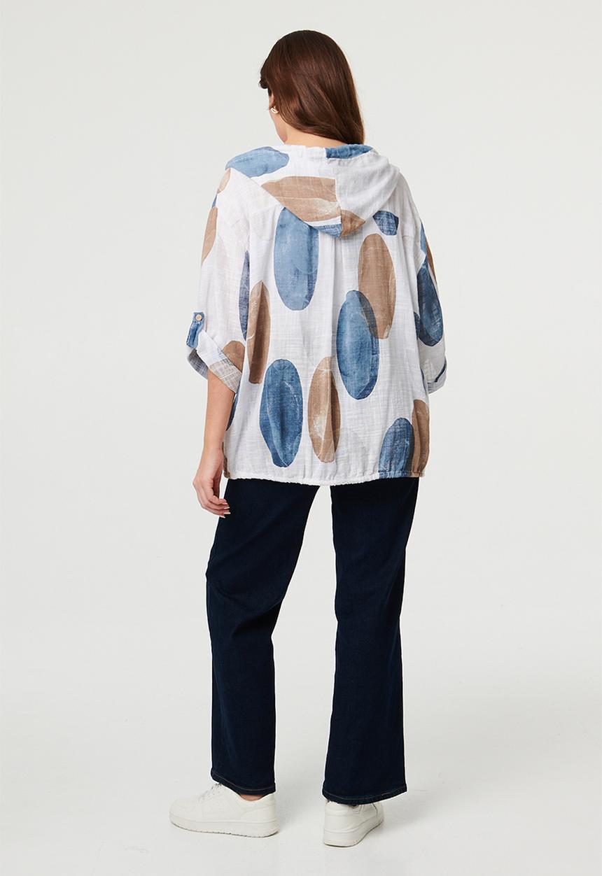 Izabel London - Long Sleeve Zip Through With Hood Track Top - White