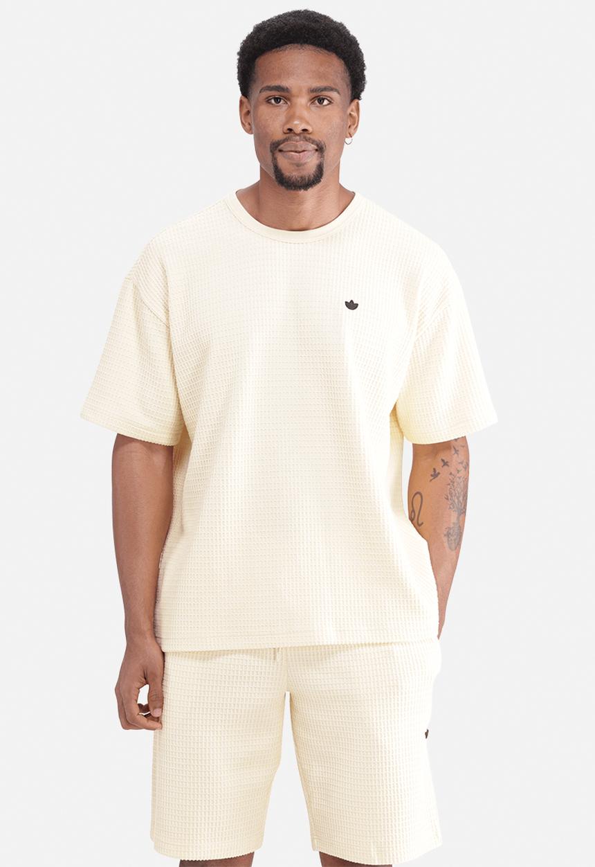 adidas Originals - Essential Waffle Lux  Tee  - WARM VANILLA