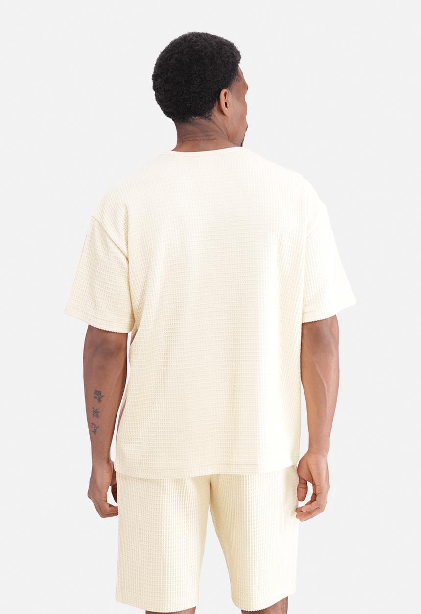 adidas Originals - Essential Waffle Lux  Tee  - WARM VANILLA