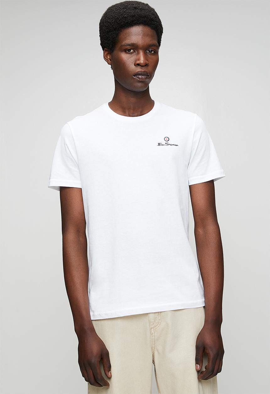 Ben Sherman - Essential Tar Prnt Crew Tee Shirt - White