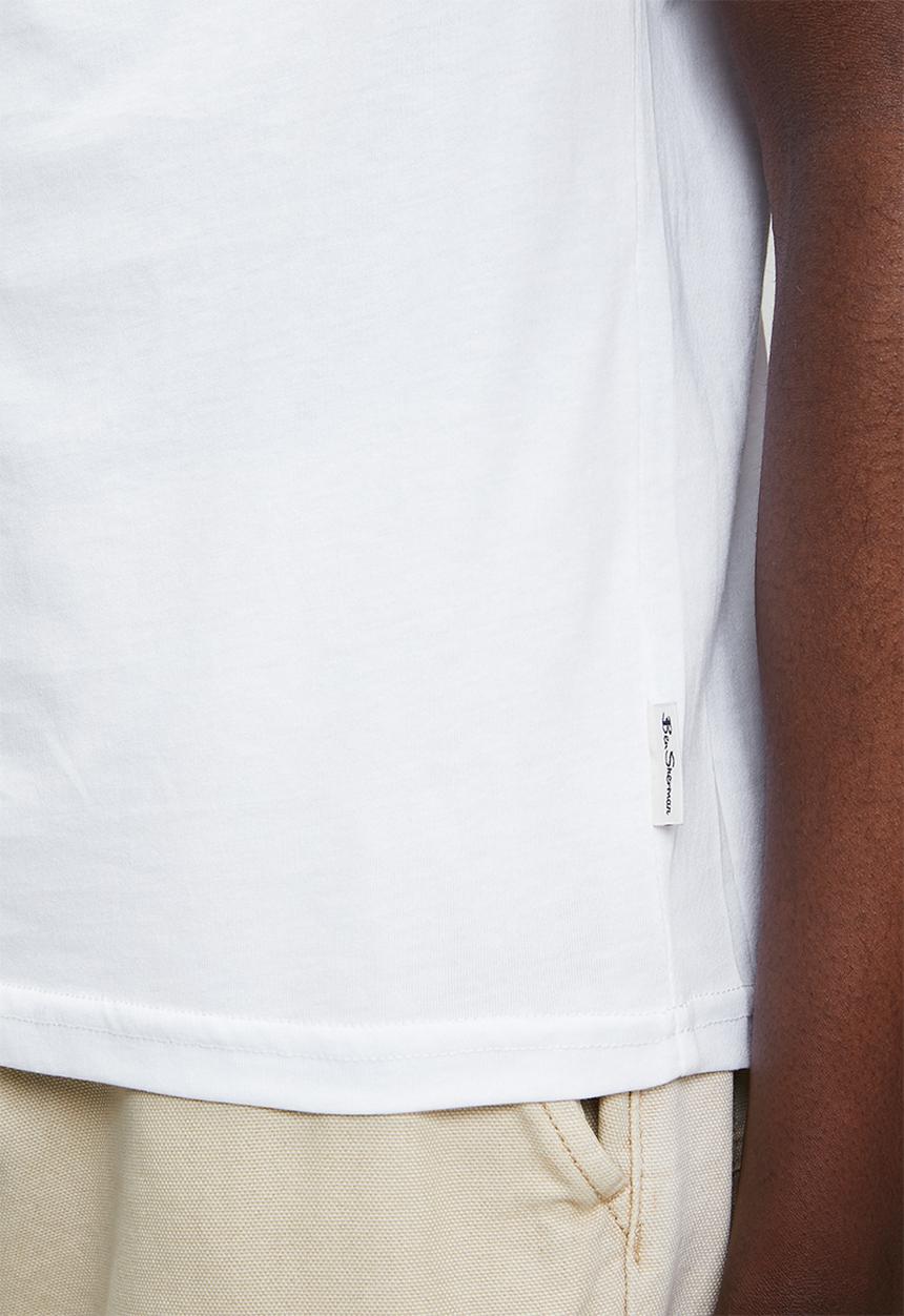 Ben Sherman - Essential Tar Prnt Crew Tee Shirt - White