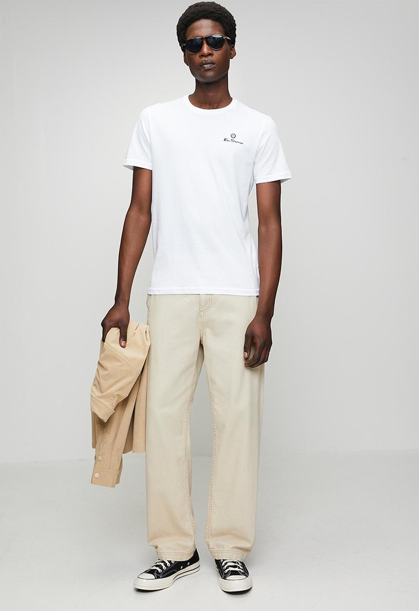 Ben Sherman - Essential Tar Prnt Crew Tee Shirt - White
