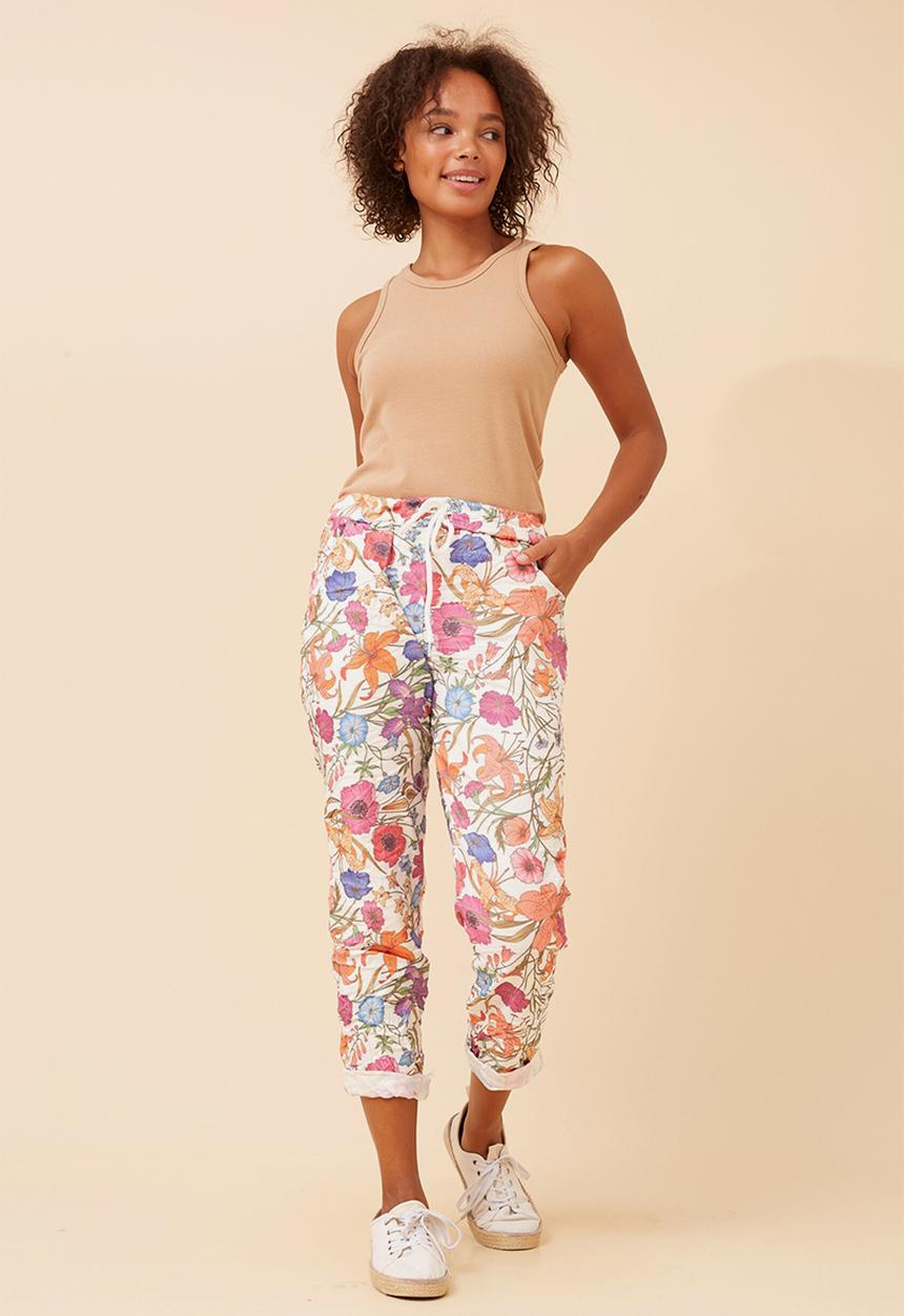 Stella Morgan - Pull On Printed Jogger With Creasing - Multi