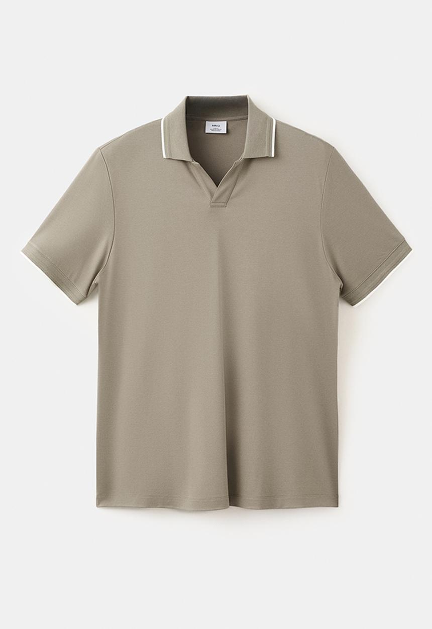 MANGO - Poloshirt Carlev - Light Beige