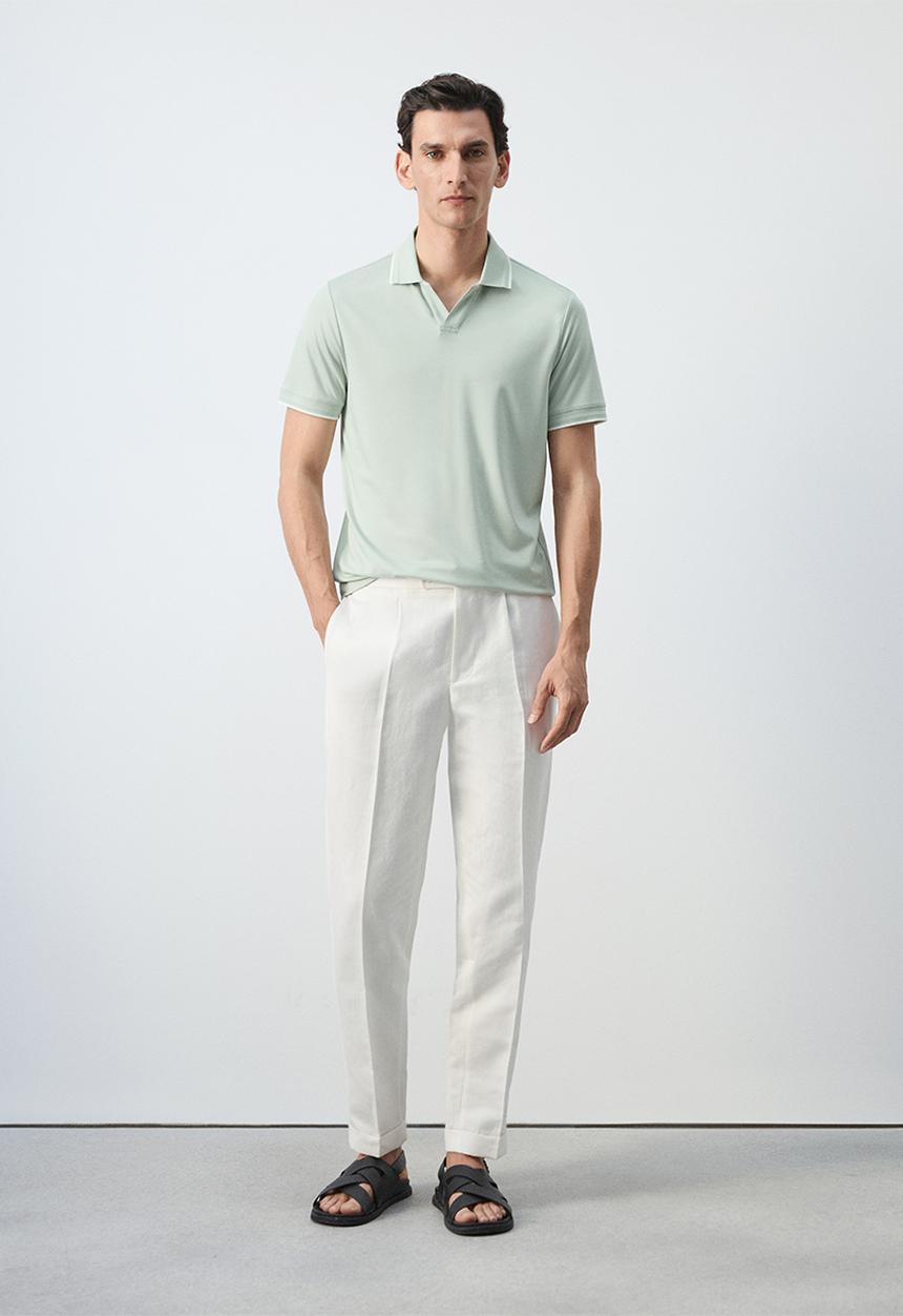 MANGO - Poloshirt Carlev - Pastel Green