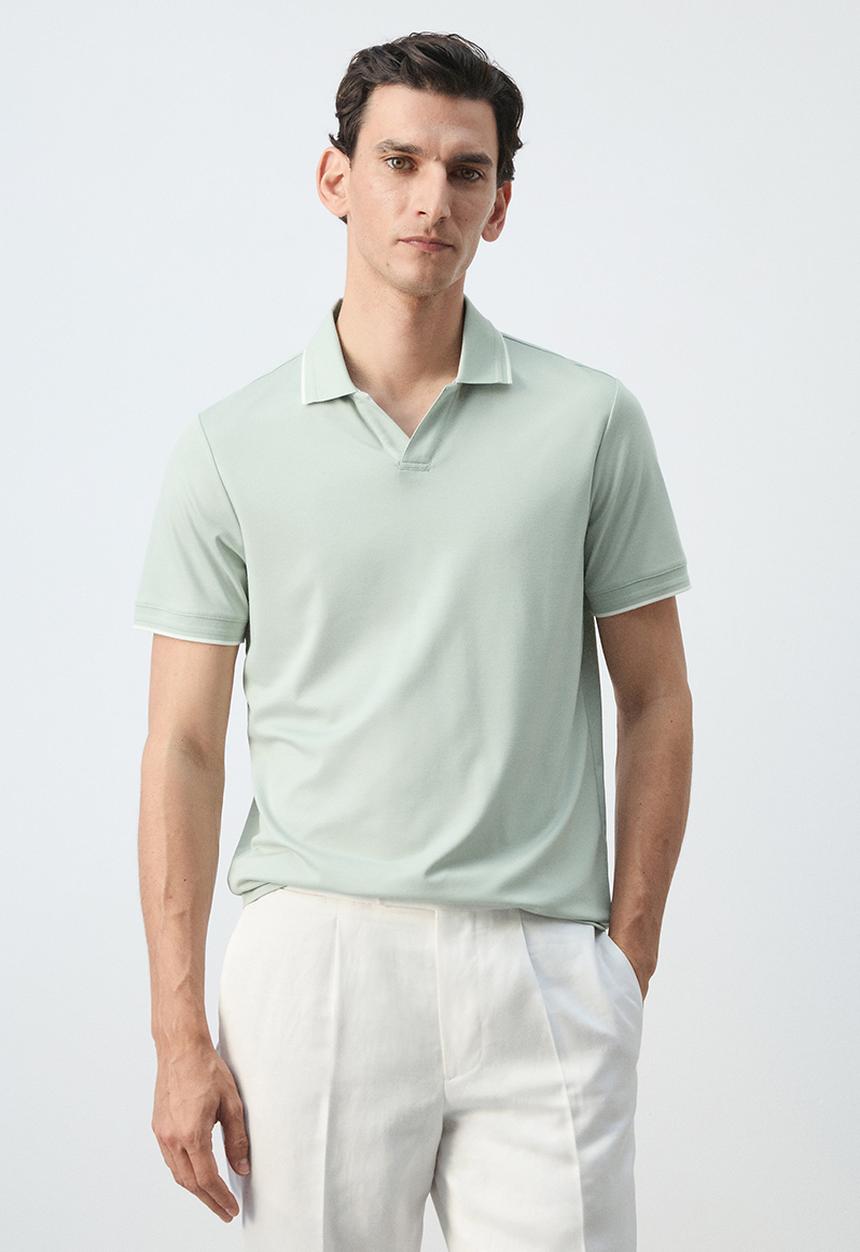 MANGO - Poloshirt Carlev - Pastel Green