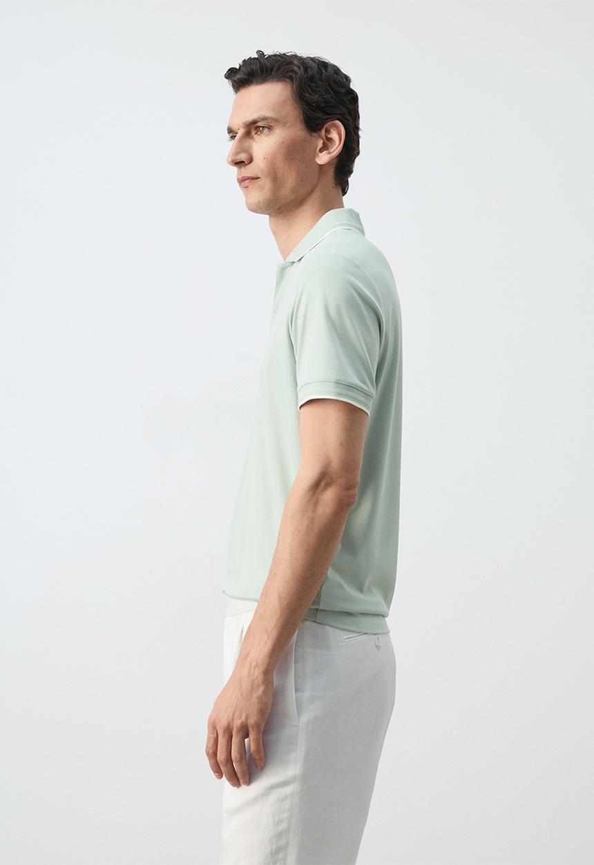 MANGO - Poloshirt Carlev - Pastel Green