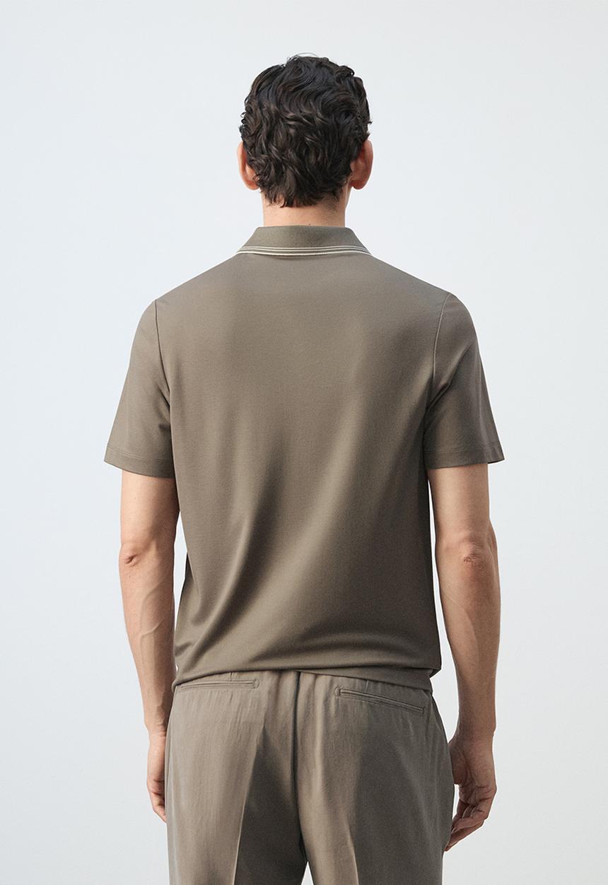 MANGO - Poloshirt Carleb - Light Brown