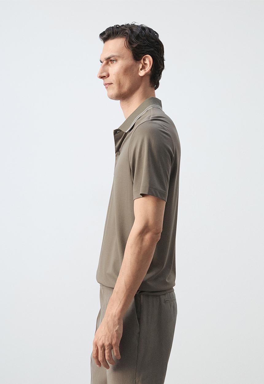 MANGO - Poloshirt Carleb - Light Brown