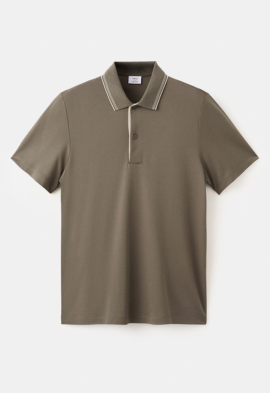 MANGO - Poloshirt Carleb - Light Brown