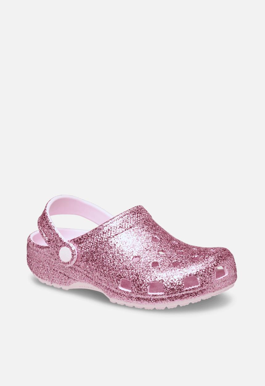 Crocs - Classic chunky glitter clog t - pink milk