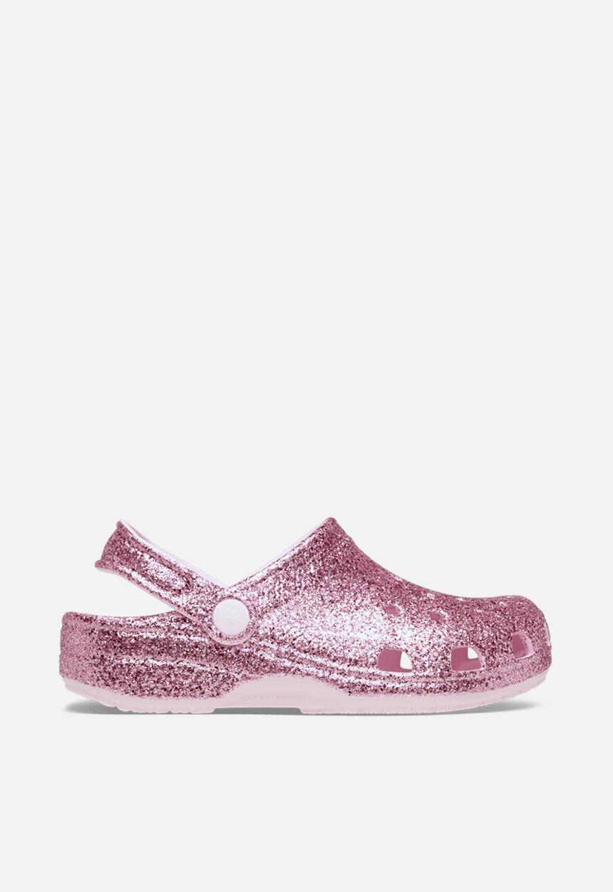 Crocs - Classic chunky glitter clog t - pink milk