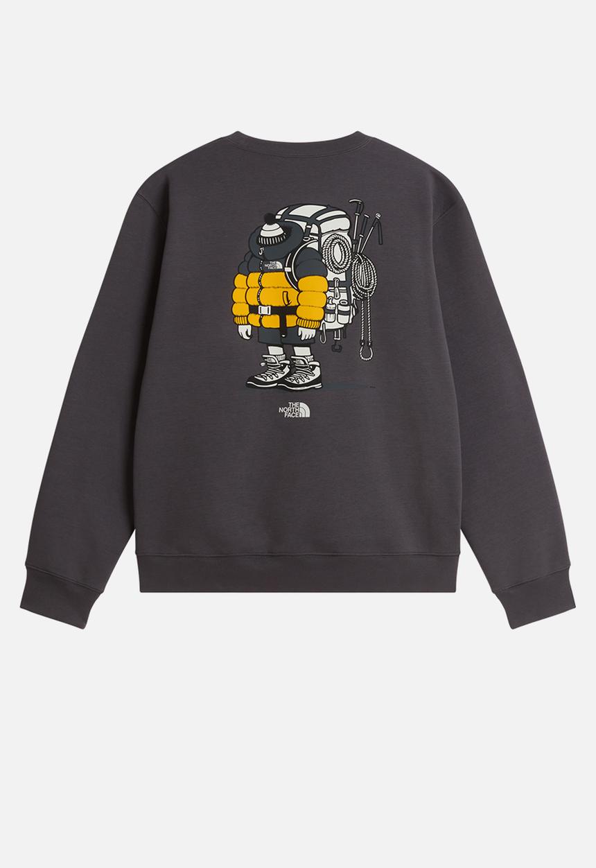 The North Face - Gear Up Graphic Crew - Anthracite Grey