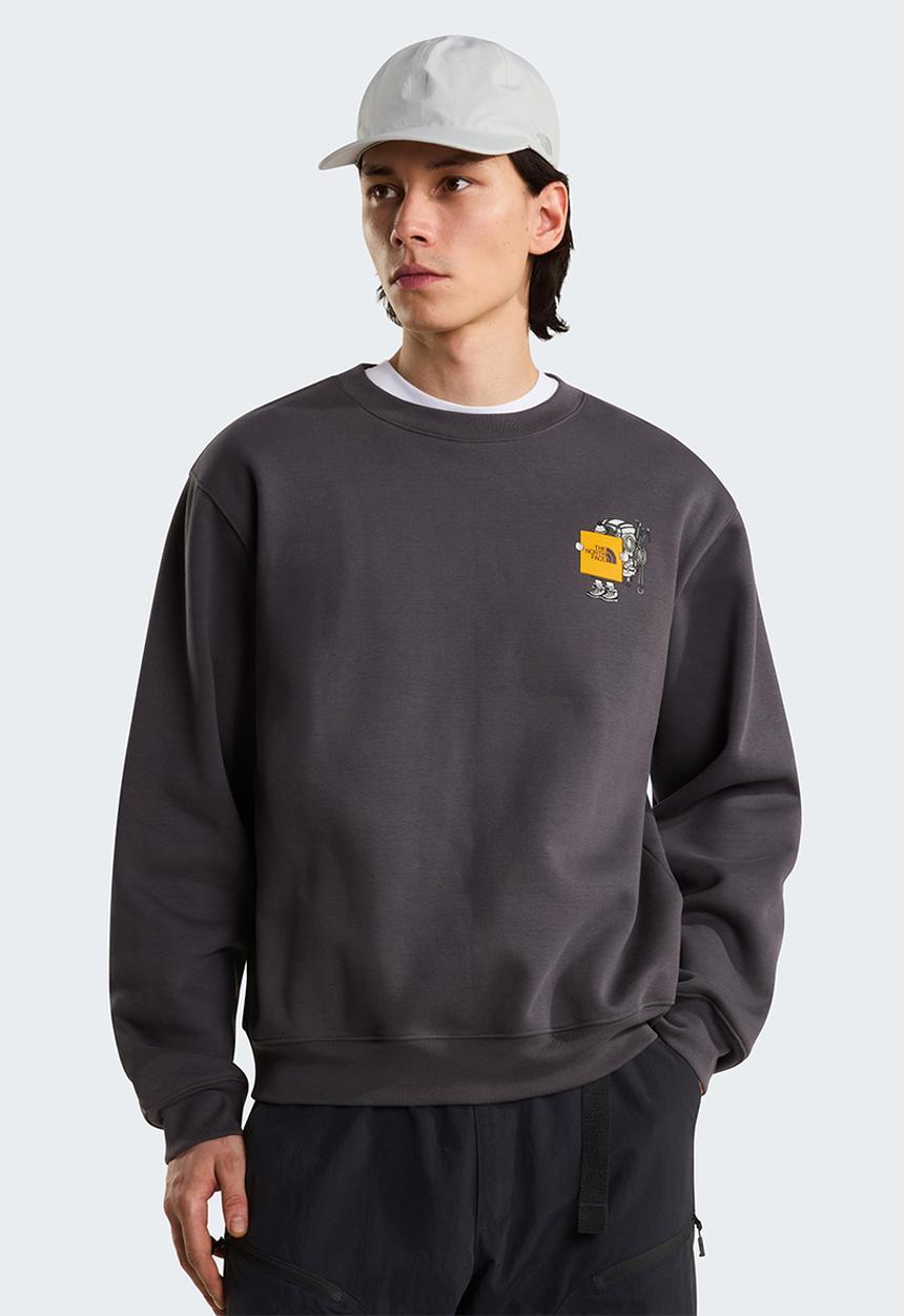 The North Face - Gear Up Graphic Crew - Anthracite Grey